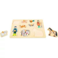 small foot Dřevěné puzzle Život na farmě