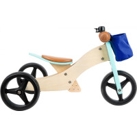 small foot Dřevěné odrážedlo Trike 2v1 tyrkysové