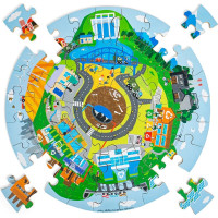 Bigjigs Toys Kruhové puzzle Recyklace