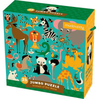 Mudpuppy Jumbo puzzle Zvířátka z celého světa 25 dílků