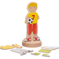 Bigjigs Toys Magnetické oblékací puzzle sportovní aktivity