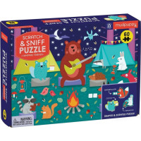 Mudpuppy Puzzle Zvířecí kamarádi u táboráku s vůní 60 dílků