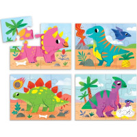 Mudpuppy Puzzle Dinosauři sada 4 v 1