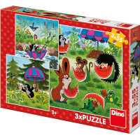 Dino Krteček a paraplíčko 3x55 dílků