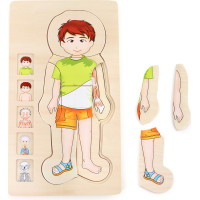 small foot Dřevěné hračky puzzle anatomie Tim