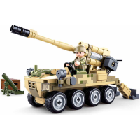 Sluban Army Model Bricks M38-B0751 Mobilní kanón 8x8 s pozemním minometem