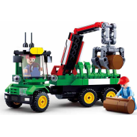 Sluban Town Farma M38-B0778 Traktor s přívěsem na klády