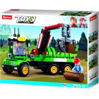Sluban Town Farma M38-B0778 Traktor s přívěsem na klády