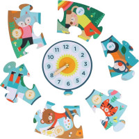 Petit Collage Podlahové puzzle Ilustrované učební hodiny