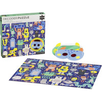 Petit Collage Puzzle příšerky 100 ks s 3D brýlemi