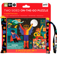Petit Collage Oboustranné puzzle Superhrdinové