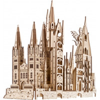 Ugears 3D dřevěné mechanické puzzle Hrad Bradavice, Harry Potter