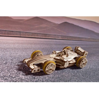 Ugears 3D dřevěné mechanické puzzle Compact Racer