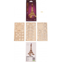 Ugears 3D dřevěné mechanické puzzle Eifellova věž