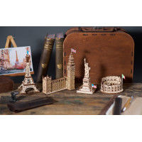 Ugears 3D dřevěné mechanické puzzle Eifellova věž