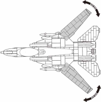 Sluban Model Bricks M38-B0755 Stíhací letoun F-14 Tomcat