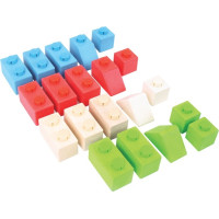 Bigjigs Baby Dřevěné Spojkostky Primary set