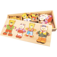 Bigjigs Toys Oblékací puzzle Medvědí rodinka