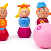 Bigjigs Toys Dřevěné kuželky Víly
