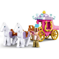 Sluban Girls Dream Village M38-B0872 Dobový kočár s koníčky