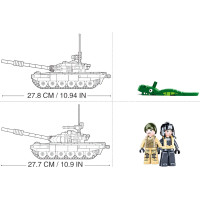 Sluban Model Bricks M38-B1011 Bitevní tank T-72B3 2v1