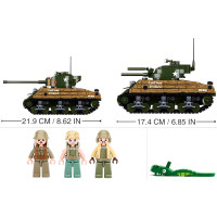 Sluban Army WW2 M38-B1110 Bitevní tank M4A3 Sherman