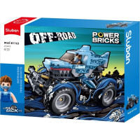 Sluban Power Bricks Natahovací Off-road Modrý Žralok