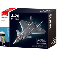 Sluban Army Model Bricks Neviditelný letoun J-20 s kovovým povlakem