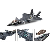 Sluban Army Model Bricks Neviditelný letoun J-20 s kovovým povlakem