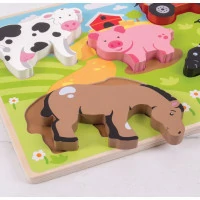 Bigjigs Toys Vkládací puzzle farma