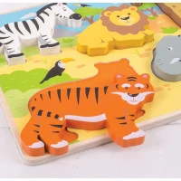 Bigjigs Toys Vkládací puzzle safari
