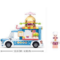 Sluban Girls Dream M38-B0993B Pojízdná prodejna hamburgerů