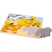 Bigjigs Toys Vkládací puzzle safari
