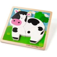 Bigjigs Toys Vkládací puzzle Kravička