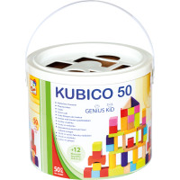 Bino Kostky v kyblíku 50 ks nové barvy