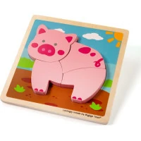 Bigjigs Toys Vkládací puzzle Prasátko