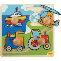 Bigjigs Toys Vkládací puzzle doprava