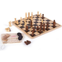 Bigjigs Toys Dřevěné šachy a dáma