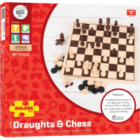 Bigjigs Toys Dřevěné šachy a dáma