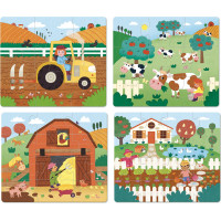 Vilac Dřevěné puzzle Farma 4v1
