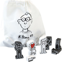 Vilac Moderní dřevěné šachy Keith Haring