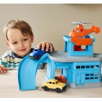 Green Toys Patrová garáž modrá s příslušenstvím