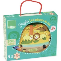 Vilac Dřevěné puzzle zoo