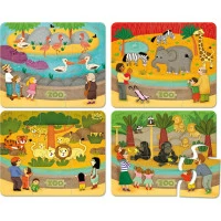 Vilac Dřevěné puzzle zoo