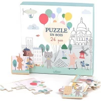 Vilac Panoramatické dřevěné puzzle Paříž - Sarah Betz