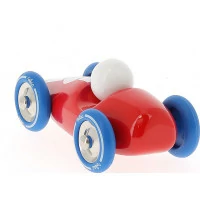 Vilac Závodní auto GM červené s modrými koly