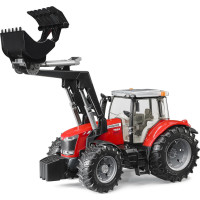 Bruder Traktor MASSEY FERGUSON 7624 s čelním nakladačem