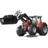 Bruder Traktor MASSEY FERGUSON 7624 s čelním nakladačem
