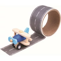 Bigjigs Toys Lepící páska runway s letadlem