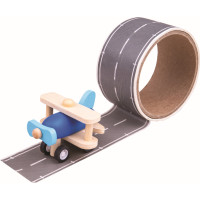 Bigjigs Toys Lepící páska runway s letadlem